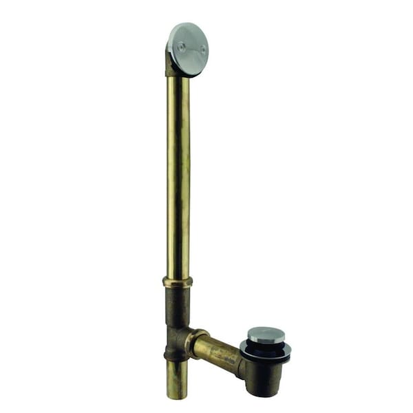 Westbrass Tip Toe Bath Waste - 22" Make-Up, 17 Ga. Tubing in Stainless Steel D326-20 (7931817-20) - main